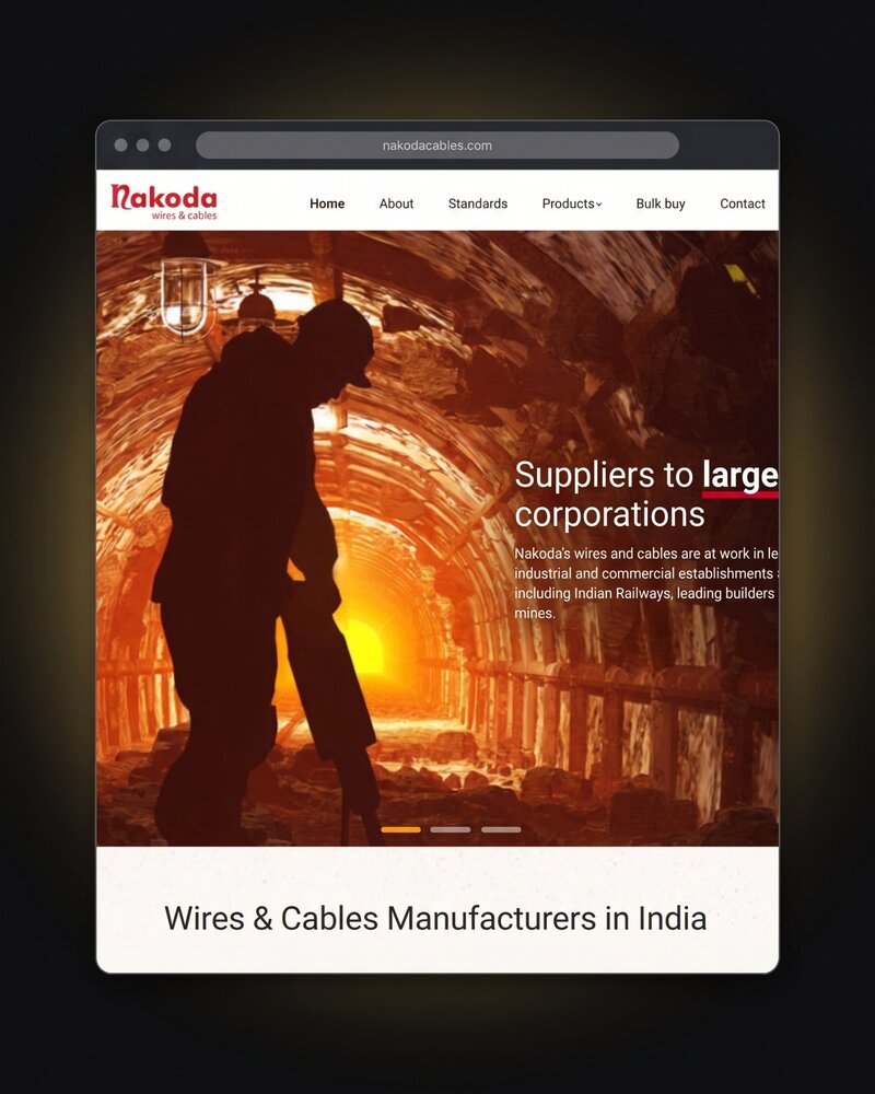 Nakoda Wires & Cables website